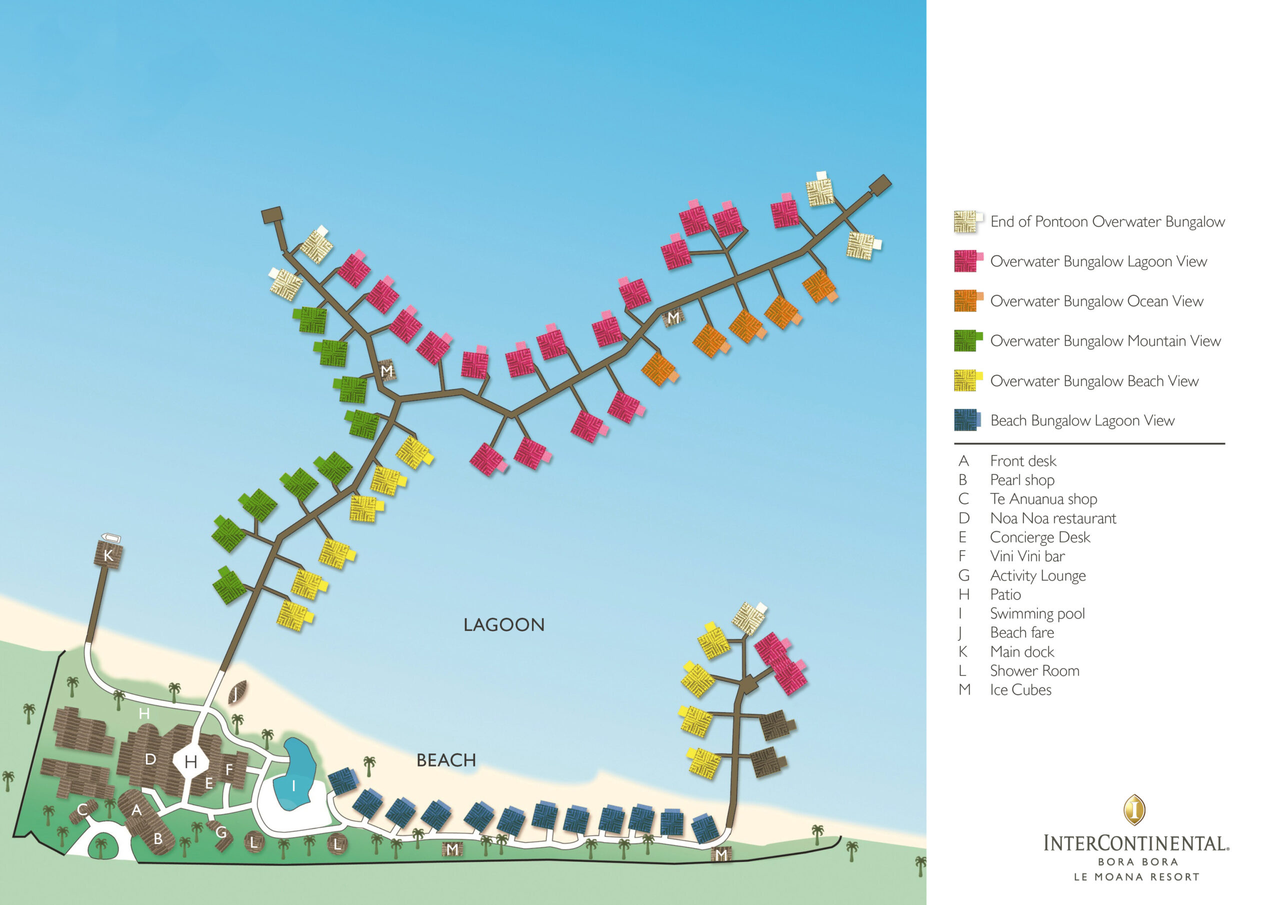 Detailed map of the InterContinental Le Moana Resort