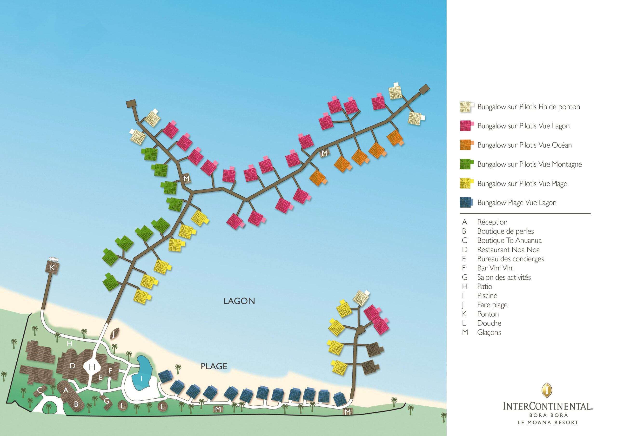 Carte détaillée de l'InterContinental Le Moana Resort